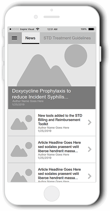 iOS and Android Wireframe Example Left