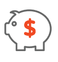 Cost Savings Mobile Development Icon