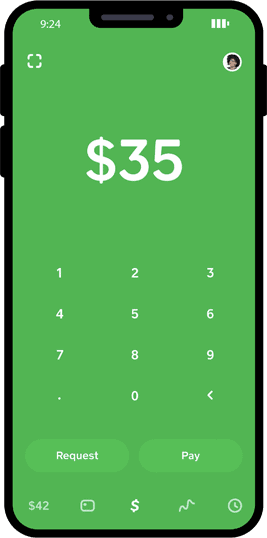 Use cash app as payment by phone method.