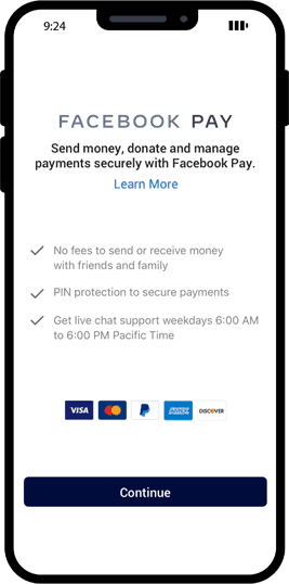 Another wellknown payment provider is Facebook.