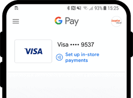 Choose a credit card in Google Pay.