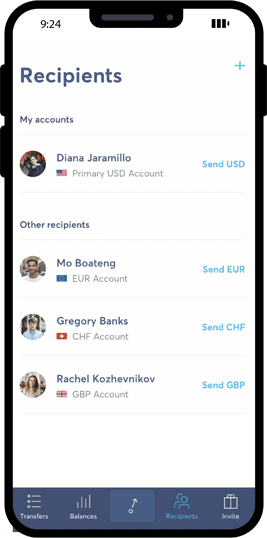 Convienient money transfers overseas in this app.