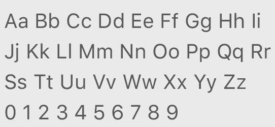 Mobile Application Development Font Example iOS