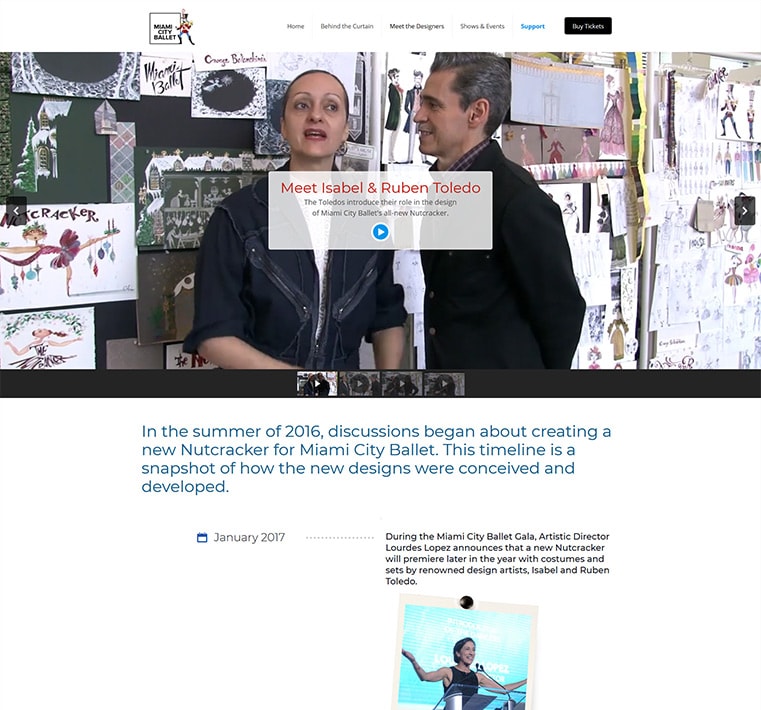 Miami City Ballet Website