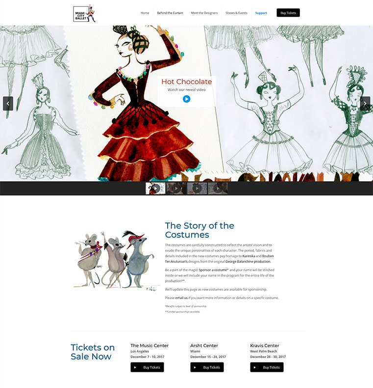 Miami City Ballet Website