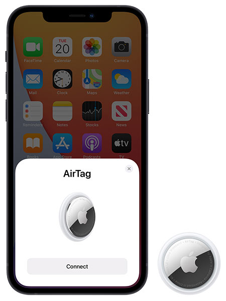 Airtag and iPhone working hand in hand.