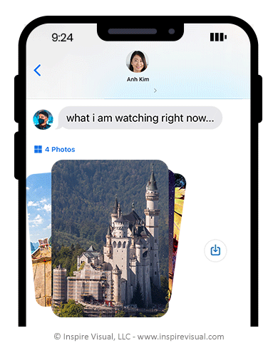 iOS 15 photo collage in messages