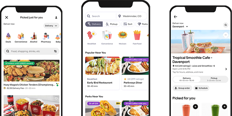 3 examples of restaurant food apps